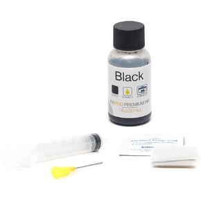 Premium Black Ink Refill Kit for HP 60, 60XL, 61, 61XL, 62, 62XL, 63, 63XL, 64, 64XL, 65, 65XL, 67, 67XL Cartridges 8oz 236ml