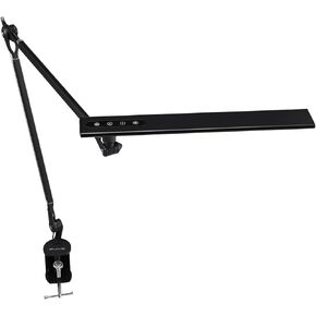 PHIVE LED Desk Lamp, Architect Clamp on Desk Light, Eye-Caring Metal Swing Arm Drafting Table Lamp, Dimmable, 4 Color Modes - Great for Workbench, Office, Task, Reading, Drawing (Upgraded Version)