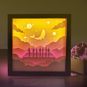 BTS "We Are Bulletproof" Inspired Light Box - Gifts for Kpop Lovers - BTS Gift - BTS Desk Accessories - BTS Room Decor