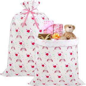 Shintop Large Baby Girl Gift Bag, 36x56inch Pink Big Baby Gift Bag Jumbo Plastic Gift Sack Extra Large Gift Wrap for Baby Shower Giant Gifts Odd Shaped Presents (1pack)
