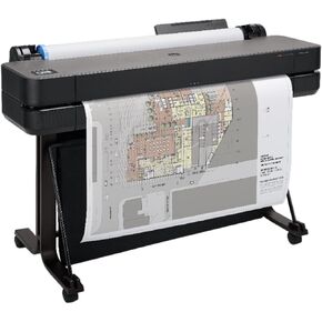 T630 Large Format Wireless Color Plotter Printer - 36", with Auto Sheet Feeder, Media Bin & Stand (5HB11D) - New Model