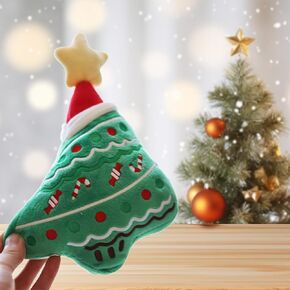 Squeaky Dog Toys for Puppy Small Medium Dogs, Cute Dog Chew Toys Pack for Puppies Teething, for Dog and Cat, Chritmas Tree