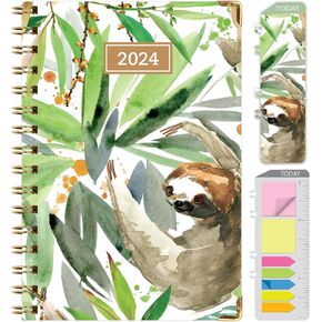 مخطط غلاف فني 2024: (نوفمبر 2023 حتى ديسمبر 2024) 5.5 بوصة × 8 بوصة مخطط يومي أسبوعي شهري وجدول أعمال سنوي. مجموعة الإشارة المرجعية ومجلد الجيب والملاحظات اللاصقة (الكسلان) in Kuwait