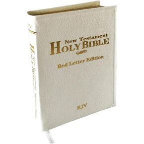 KJV Pocket Size Holy Bible Value Edition Leatherette Travel Size - White