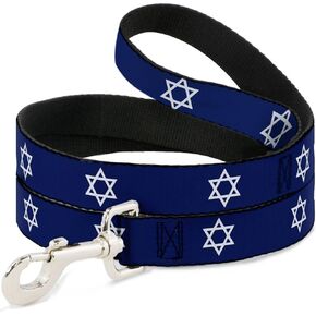 Buckle-Down Dog Leash Star of David 4 Feet Long 1.0 Inch Wide