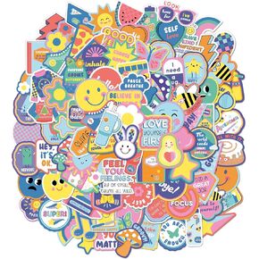 Carson Dellosa 100pcs Adventure Time Vinyl Stickers, Camping Waterproof Stickers for Kids Laptop, Hydroflask, Travel Scrapbook, Water Bottle Stickers, Nature Stickers, Summer Stickers, Travel Stickers