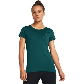 Under Armour Womens HeatGear Armour Short-Sleeve T-Shirt, (102) White / / Black, Medium