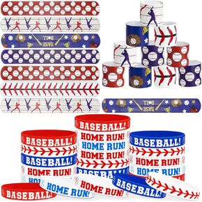 40 Pieces Baseball Party Favors, Baseball Silicone Wristbands Baseball Bracelets for Baseball Game Day Boys Girls Teens Birthday Baseball Theme Party Baseball Team Awards Presents