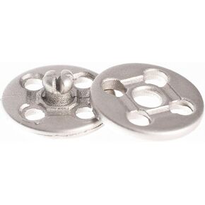 Mibo 12pcs Nylon Resin Sew Through Snap - 4 Hole - 20L(12mm) - Matte Nickel