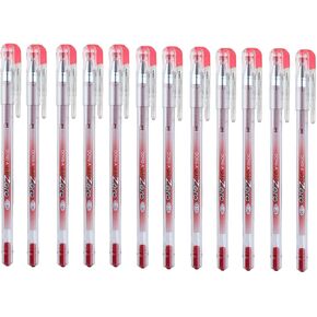 12pcs Ultra Fine Tip Rollerball Pen Set 0.38mm Non Bleed Fine Point Gel Ink Pen for Exam,Bible Journaling,Notetaking,Sketching, Smooth and Anti Skip,Blue Ink