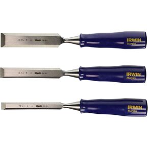 Irwin Tools Irwin 1769179 3-Piece Woodworking Chisel Set (1/2-, 3/4-, and 1-inch)
