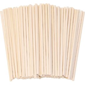 Shapenty Unfinished Natural Wooden Dowel Rods Wood Sticks for Centerpiece Making Wedding Christmas Party Decoration Painting DIY Craft Project Photo Props Cake Toppers, 100PCS (1/4 x 4Inch)