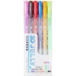 Eforcase 12PCS 3D Jelly Pens Gel Pens for Adult Coloring Books Gel Ink Pen Marker Colored Pen for Drawing, Crafts Scrapbooks Bullet Journaling Card Making, Photo Album Drawing Writing