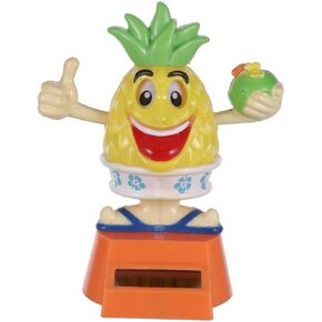 Solar Bobble Shaking Head Dancing Toy Pineapple Figure Statue Car Dash Board Ornaments for Car Vehicle Decoration