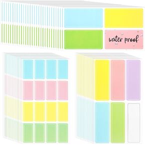 Waterproof Labels Stickers, Mabor 560 PCS Daycare Bottles Colored Removable Adhesive Name Label Stickers for Baby Kids School Supplies, Water Bottles,Home Storage Bottles