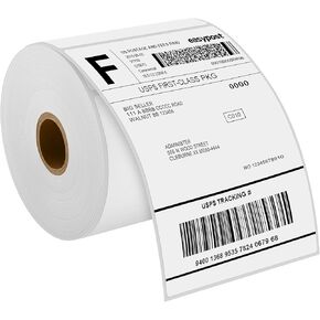 MaxGear 4" x 6" Direct Thermal Shipping Labels, 500 Perforated Mailing Labels, Compatible with Brother, Zebra, Rollo & Most Thermal Printers, Commercial Grade, Not for Dymo