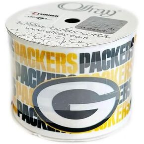 Green Bay Ribbon 2-1/2"" Inches by 15-Foot Spool, White