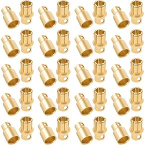 20Pairs Vgoohobby 8.0mm Bullet Connector Gold-Plated Male Female Banana Plug for RC Lipo Battery ESC Motors