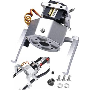 RC Upgrades Gearbox for 1/10 RC Crawler Car Axial SCX10 90046，RC Metal Chassis Frame Prefixal Shiftable Gearbox Upgrades Part Hops Up,Upgrade 2022,More Durable,Two Speed Modes