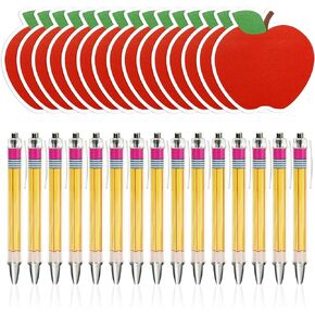 30 Pcs Christmas Pens and Notepads Winter Theme Sticky Notes Santa Snowman Gingerbread Penguin Elf Christmas Writing Pens Christmas Party Favor Set for School Office Home