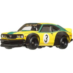 Hot Wheels Premium Car Culture Collectible Toy Car, 1:64 Scale Die-Cast Mazda RX3, Japan Historics 4 Vehicle with Real Riders Tires