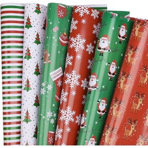 BeBesta Vintage Christmas wrapping paper Xmas tree gift wrap paper Folded Flat Decorative DIY Craft Art Paper for Party Decor Wrapping Supplies, 12 sheet 19.7 x 27.6 inch
