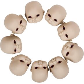 Libima 15 Pieces Halloween Baby Doll Heads, Doll Heads Haunted Creepy Parts Scary Halloween Decor for Party Decoration Supplies(Flesh Color)