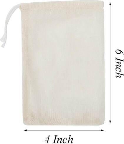 LOOKSGO 25 Pcs 8x10 Inch Muslin Bag Sachet Bag for Party Wedding Home Supplies Cotton Drawstring Bags in Kuwait