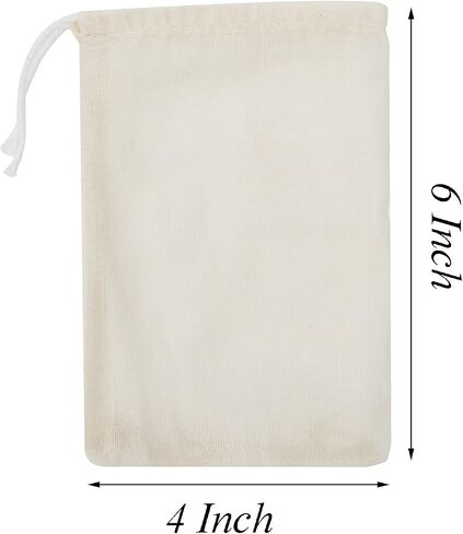 LOOKSGO 25 Pcs 8x10 Inch Muslin Bag Sachet Bag for Party Wedding Home Supplies Cotton Drawstring Bags in Kuwait