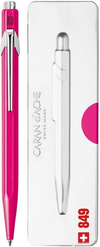 قلم حبر جاف Caran D'ache 849 Pop Line Fluo أرجواني مع صندوق معدني (849.590) in Saudi Arabia