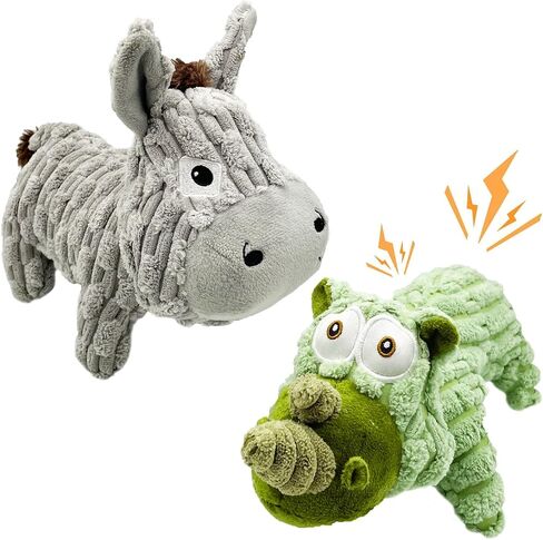 Dog Squeaky Plush Toys Puppy Toys, Assortment Value Bundle Animal Pet Toy for Small Medium Dogs, Stuffed Puppy Chew Toy, Cute Dog Gift Toys (C) in Saudi Arabia