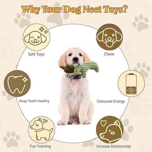 Dog Squeaky Plush Toys Puppy Toys, Assortment Value Bundle Animal Pet Toy for Small Medium Dogs, Stuffed Puppy Chew Toy, Cute Dog Gift Toys (C) in Saudi Arabia