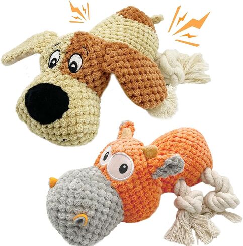 Dog Squeaky Plush Toys Puppy Toys, Assortment Value Bundle Animal Pet Toy for Small Medium Dogs, Stuffed Puppy Chew Toy, Cute Dog Gift Toys (C) in Saudi Arabia