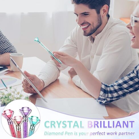48 Pcs Diamond Pens with Crystal Retractable Bling Ballpoint Pen 1.0 mm Diamonds Top Pens Black Ink Pens Fancy Pens Novelty Pens for Girls Women Home School Office Wedding Gifts, 2 Styles in Kuwait