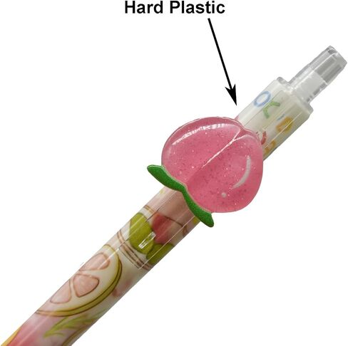 Maydahui 6 PCS Retractable Fruit Rollerball Gel Pens Priting Animal Pen Watermelon Lemon Avocado Strawberry Blueberry Peach Style Black Ink for School Party Office in Saudi Arabia