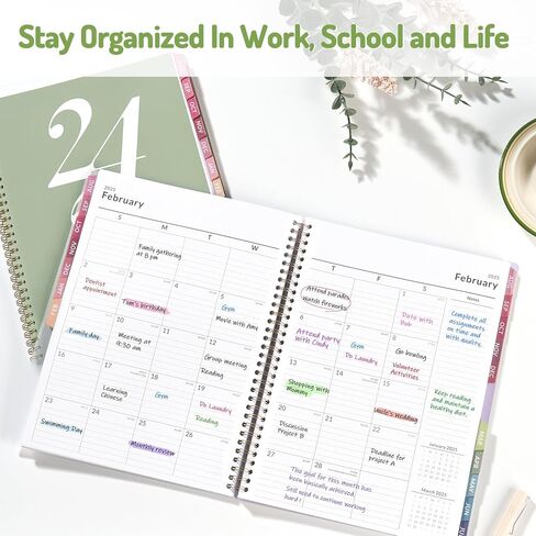 مخطط أكاديمي لمدة 17 شهرًا 2024-2025، مخطط كتاب جدول الأعمال الأسبوعي والشهري من Forvencer، أغسطس 2024 - ديسمبر 2025، 5 بوصة × 8 بوصة، مخطط تقويم طلاب الكلية المبسط الجمالي مع علامة تبويب شهرية، غطاء مرن (A5، أسود) in Kuwait