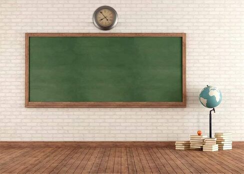 BELECO 10x8ft Fabric School Classroom Chalkboard Backdrop Vintage Classroom Blackboard Brick Wall Wood Floor Photography Background Back to School Party Decor Banner Online Teaching Photo Props in Saudi Arabia