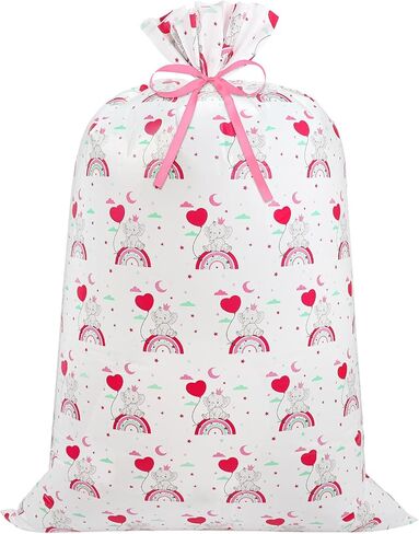 Shintop Large Baby Girl Gift Bag, 36x56inch Pink Big Baby Gift Bag Jumbo Plastic Gift Sack Extra Large Gift Wrap for Baby Shower Giant Gifts Odd Shaped Presents (1pack) in Saudi Arabia