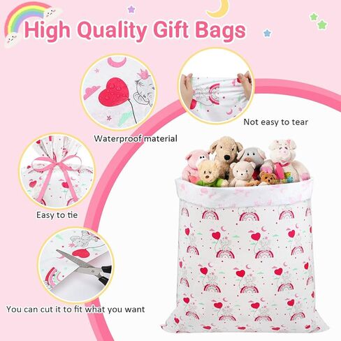 Shintop Large Baby Girl Gift Bag, 36x56inch Pink Big Baby Gift Bag Jumbo Plastic Gift Sack Extra Large Gift Wrap for Baby Shower Giant Gifts Odd Shaped Presents (1pack) in Saudi Arabia