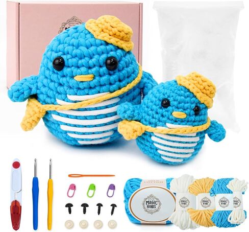 DIY White Unicorn Crochet Kit - Complete Handmade Craft Set for Magical Creations, Includes Soft Yarn & Step-by-Step Guide in Saudi Arabia