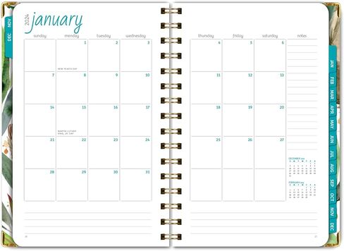 مخطط غلاف فني 2024: (نوفمبر 2023 حتى ديسمبر 2024) 5.5 بوصة × 8 بوصة مخطط يومي أسبوعي شهري وجدول أعمال سنوي. مجموعة الإشارة المرجعية ومجلد الجيب والملاحظات اللاصقة (الكسلان) in Kuwait