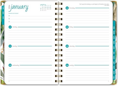 مخطط غلاف فني 2024: (نوفمبر 2023 حتى ديسمبر 2024) 5.5 بوصة × 8 بوصة مخطط يومي أسبوعي شهري وجدول أعمال سنوي. مجموعة الإشارة المرجعية ومجلد الجيب والملاحظات اللاصقة (الكسلان) in Kuwait