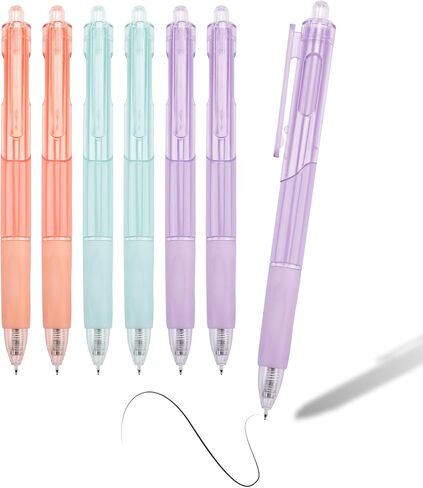 Gel Pens, Medium Point (0.7mm), with Quick Dry Black Ink, Retractable Rolling Ball Writing Pens, Smooth Cute Ink Pens for Office, 12 Count (ZE-13) in Saudi Arabia