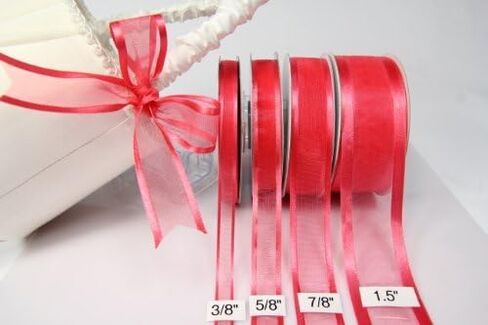 Aqua Organza Ribbon with Satin Edge-25 Yards X 7/8 Inches in Saudi Arabia