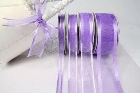 Aqua Organza Ribbon with Satin Edge-25 Yards X 7/8 Inches in Saudi Arabia