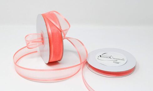 Aqua Organza Ribbon with Satin Edge-25 Yards X 7/8 Inches in Saudi Arabia