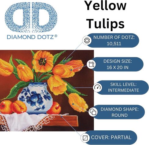 DIAMOND DOTZ ® - السحر الأبيض، الحفر الكامل، Dotz المستديرة، مجموعات الرسم الماسي، مجموعات الفن الماسي للبالغين، فن الأحجار الكريمة، فن الماس، مجموعات Dotz الماسية، 13 بوصة × 16 بوصة in Saudi Arabia