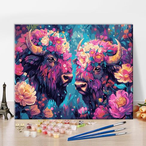 Rebotipy Paint by Number Kits DIY Dragon Paint by Numbers with Brushes Painting Dragon Cub on Canvas Animals Paint by Numbers Kits for Adults for Living Room Bedroom Home Wall Art Decor 16x20 in in Kuwait