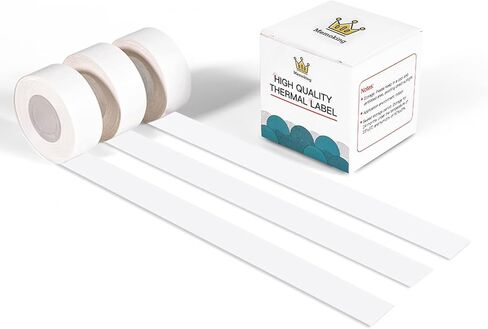 شريط Memoking D30 المستمر غير المقطوع - شريط صانع ملصقات صغير للملصقات الحرارية D30 باللون الأبيض، 3 لفات in Kuwait