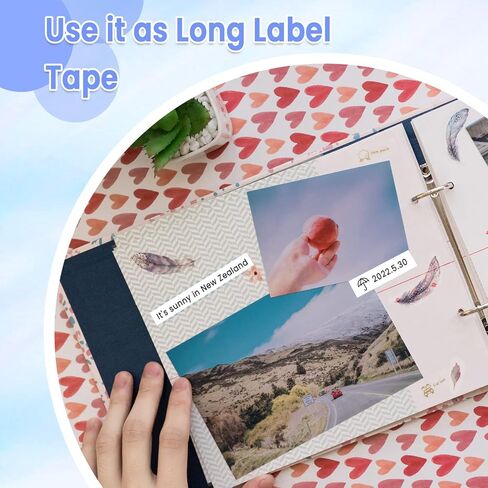 شريط Memoking D30 المستمر غير المقطوع - شريط صانع ملصقات صغير للملصقات الحرارية D30 باللون الأبيض، 3 لفات in Kuwait